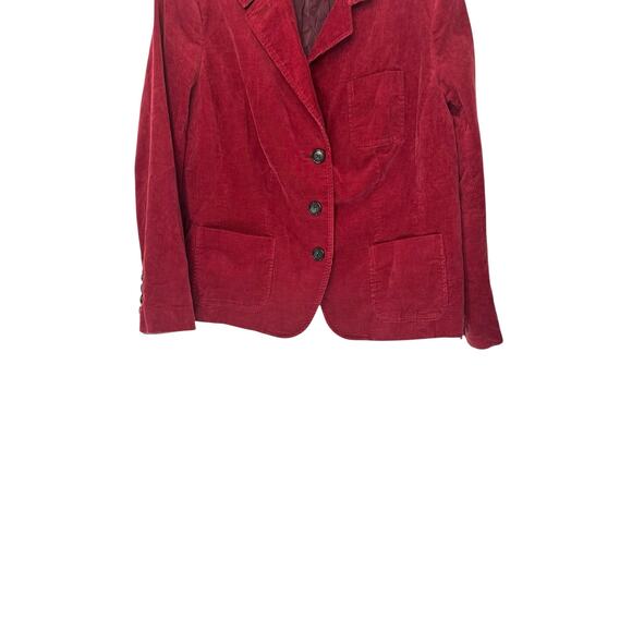 Talbots Blazer Burgundy Corduroy Office Work Career Business Size 14 Petite - Picture 6 of 13